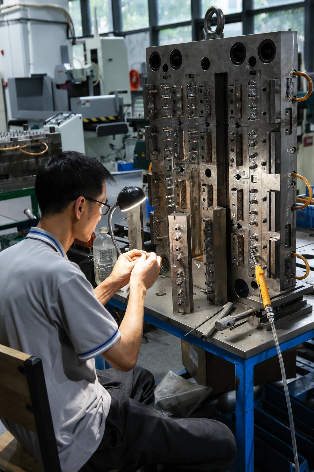 Mold processing and tooling support for cosmetic packaging components